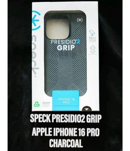 Speck Case for iPhone 16 Pro -Includes Tempered Glass CHARCOAL - Picture 1 of 9
