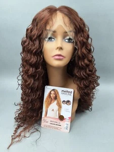 Antonella Wig Ginger Brown Long Wavy Melted Hairline Synthetic Lace Front - Picture 1 of 10