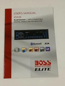 BOSS  OWNER  MANUAL FOR  DIGITAL MEDIA   AM - FM  RECEIVER  450MB - Picture 1 of 3