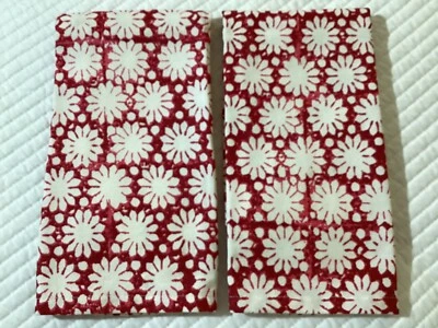 Sur la table  100% Cotton  Red White Daisy Print Dish Towels  SET of 2  NWT - Image 1 of 4