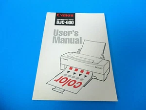 CANON BJC-600 Color Bubble Jet Printer User's Manual 1993 - Picture 1 of 5