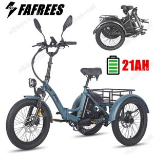20 Zoll E-Bike Cargo Elektro-Dreirad 500W 3 Räder Fahrrad Trike Tricycle 48V21AH - Bild 1 von 8