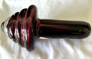 Vintage großer Glas Flaschenverschluss/Stopfen Amethyst - Bild 1 von 9