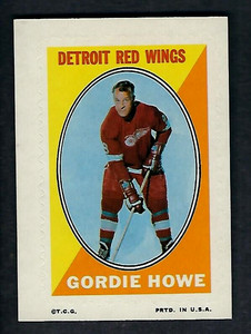 GORDIE HOWE 1970-71 O P C STICKER STAMP INSERT NR MINT-MINT