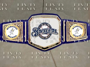Milwaukee Brewers MLB Base ball Championship Belt Adult Size 2mm Brass GIFT - Picture 1 of 4