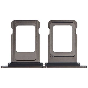 Plateau carte SIM unique de remplacement pour iPhone 15 Pro / 15 Pro Max (noir titane) - Photo 1 sur 5