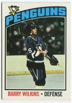 1976-77 Topps #102 Barry Wilkins Pittsburgh Penguins - Image 1 of 2