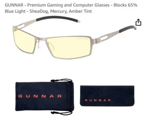 Neue GUNNAR Computerbrille SHEADOG Mercury Gestell mit bernsteingelben Gläsern - Bild 1 von 9