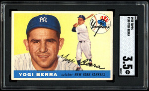1955 Topps #198 Yogi Berra SGC 3.5 - CENTERED J&J 572