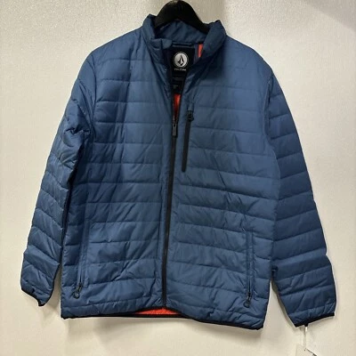 Volcom Puff Puff Give Blue Orange Puffer Jacket Men’s Size Large #MM4 - Image 1 of 4