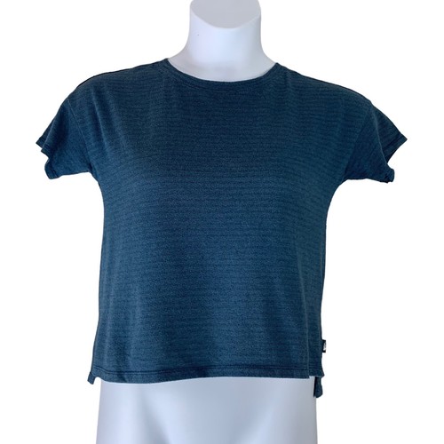 T-shirt blu The North Face taglia XS maglia maniche corte spacchi laterali alti bassi