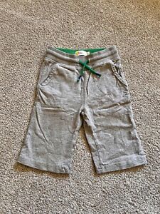 Mini Boden Boys 4Y Gray Sweat Pants Cotton Baggies Shorts Drawstring Waist