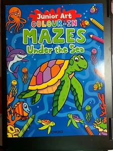 UNDER THE SEA COLOR-IN MAZES BOOK FOR KIDS, JUNIOR ART, BRAND NEW COLORING FUN!  - Imagen 1 de 3