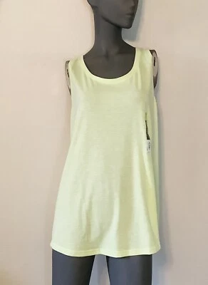 Camiseta sin mangas Tek Gear para mujer Active Wear espalda deportiva amarilla talla 1X nueva con etiquetas Foto 1 de 3