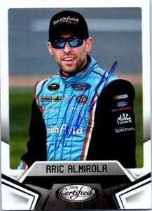 Aric Almirola signed NASCAR card (Driver, Auto Racing) 2016 Panini Certified #23