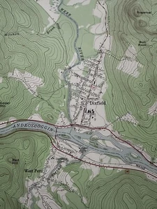 Dixfield Maine Androscoggin river Peru 1968/ 1971 vintage topo quadrangle map - Picture 1 of 3
