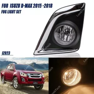 Halogen Fog Light Bumper Frame Cover Daytime Running Light For Isuzu D-MAX 15-18 - Picture 1 of 9