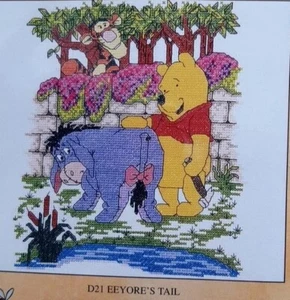WINNIE THE POOH EEYORE'S TAIL CROSS STITCH KIT DESIGNER STITCHES - Picture 1 of 3