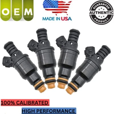 Inyectores de combustible Bosch 4X OEM para 85-95 Volvo 940 240 740 Peugeot 405 0280150734 Foto 1 de 4