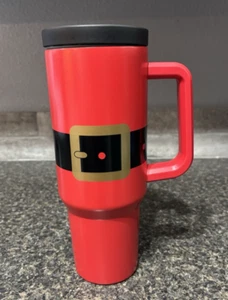 Hallmark Santa Travel Mug Thermo 40 Oz Rot Schwarz Santa Gürtel 2024 Neu - Bild 1 von 24