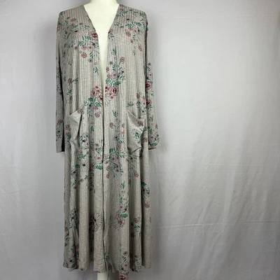 Acogedor Cárdigan Boho Cottagecore Floral Plumero Gris Verde Rojo LuLaRoe Mujer M Foto 1 de 4