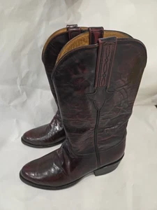 Botas Lucchese HECHAS A MANO EN EE. UU. BORGOÑA WESTERN DANCEHALL RODEO RANCH EE. UU. 8D - Imagen 1 de 11