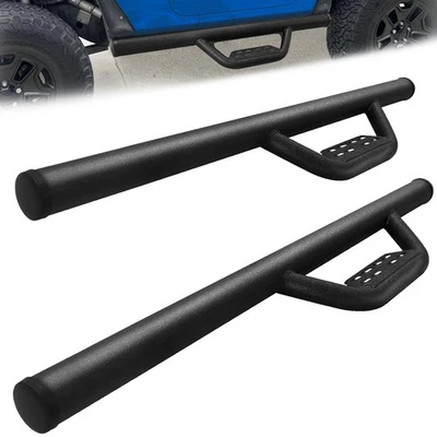 For 2007-2018 Jeep Wrangler JK 2 Door Running Boards Drop Side Step Nerf Bar - Image 1 of 4