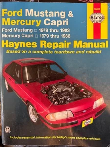 HAYNES Ford Mustang 79-93 Mercury Capri 79-86 Repair Man 36050 Rough but useable - Picture 1 of 5