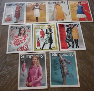 Vintage Simplicity Pamphlets Booklets Brochures Patterns Lot of 9 Dated 1970 - Picture 1 of 13
