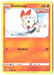 Scorbunny 026/198 SWSH06: Chilling Reign LP - Picture 1 of 2