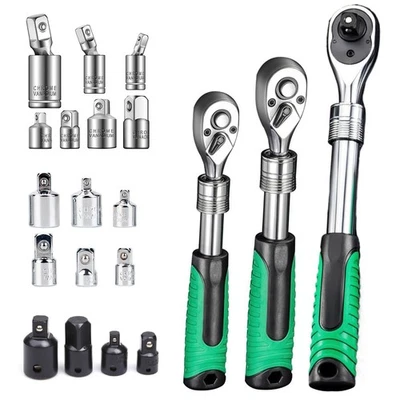 72 Zähnen Ratsche Knarre Umschaltknarre Ratschenschlüssel 1/2 3/8 1/4 /Stecknuss - Bild 1 von 4