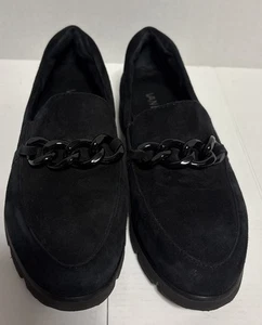 Mocasines Vaneli de gamuza negros con acento de cadena para mujer talla 8,5 M plataforma cómoda - Imagen 1 de 7