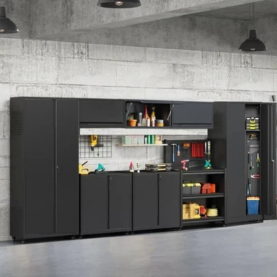 Gabinete de almacenamiento de garaje rodante caja de herramientas banco de trabajo gabinete de gabinete de metal juegos de gabinetes Foto 1 de 4