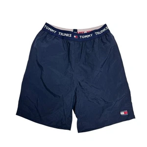 Vintage Tommy Hilfiger Junior truck swim shorts navy blue lined size M - Picture 1 of 9