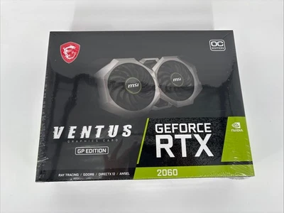 MSI GeForce RTX 2060 Ventus GP OC 6GB GDDR6 VR Ready GPU New Sealed - Image 1 of 4