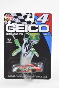 Mike Wallace #4 Geico 2005 Dodge Charger Autographed Racing Champions 1/64 NIP - Picture 1 of 7