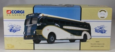 Autobús diecast Corgi Classic 1/43 amarillo Coach 743 Greyhound Lines 98469 1 pieza sin usar, en caja Foto 1 de 2