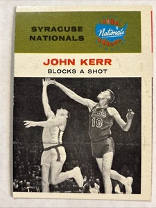 1961 Fleer John Kerr In Action #56 Blocks A Shot Syracuse Nationals - Picture 1 of 7