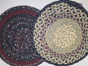2 Geflochtene 15" Runde Tisch Kerzenmatten Tischsets Landhaus - Bild 1 von 20