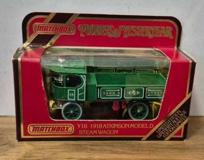 Y 18 1918 Atkinson Steam Wagon Sand & Gravel Models of Yesteryear Matchbox J Box - Bild 1 von 2