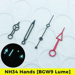 Maneja de reloj NH34A GMT NH34 BGW9 Lume SKX SSK MOD 24 horas manecillas rojas Benz - Imagen 1 de 12