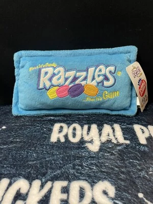 Razzles Candy Plush Blue Bean Bag 8" Good Stuff New with Tags - Image 1 of 2