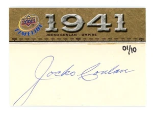 2008 Upper Deck Timeline JOCKO CONLAN Umpire CUT AUTO 01/10! - Picture 1 of 2