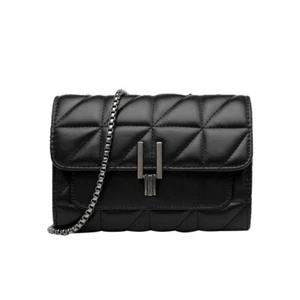 Women Leather Chain Shoulder Bag Genuine Designer Handbag Casual Compact - Picture 1 of 12