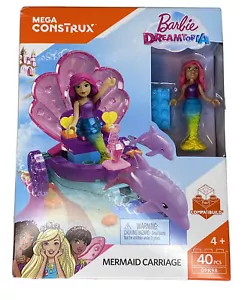 Mega Construx Barbie Dreamtopia Mermaid Carriage Building Kit DPK98 40 pcs NIB - Picture 1 of 6