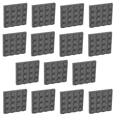 😀 LEGO Large Plates 4x4 DARK STONE GREY # pack of 15 # baseplate star wars 😀 - Image 1 of 3