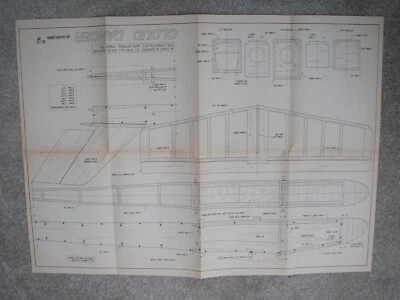 RCM&E Plans of the Cloud Dancer a sailplane model of 72" span - Image 1 of 2