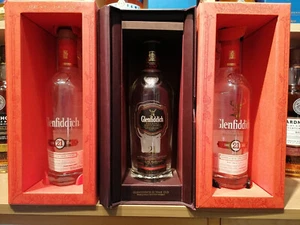 GLENFIDDICH 3x LEERE Whisky Flaschen mit grossartige OVP - Bild 1 von 3