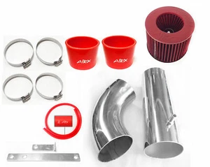 AirX Racing All Red Air Intake System Kit 2PC For 2007-2013 Acura MDX 3.7L V6 - Picture 1 of 2