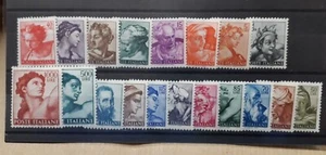 1961 FRANCOBOLLI MICHELANGIOLESCA NUOVI MNH SERIE COMPLETA 19 PEZZI, SPLENDIDA - Foto 1 di 1